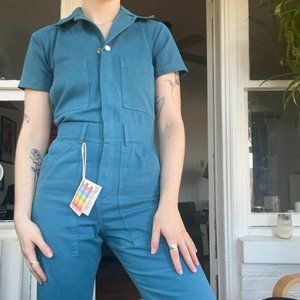 BBP Marine Blue Short Sleeve Jumpsuit